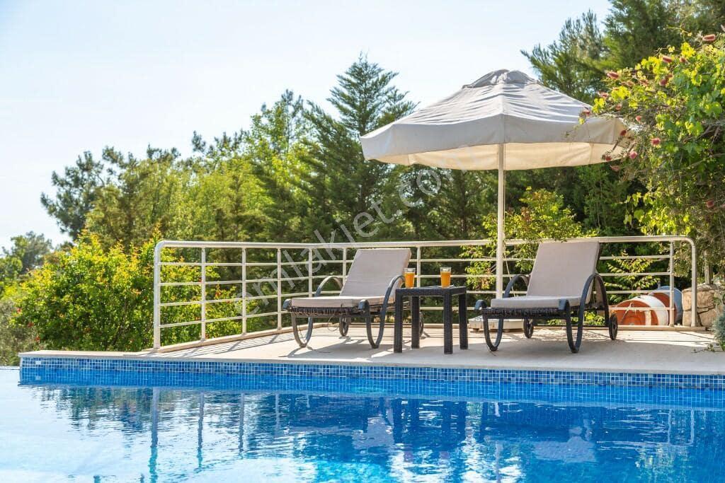 Kalkan - İslamlar Köyünde Doğa Ve Deniz Manzaralı Modern Villa - Görsel 10