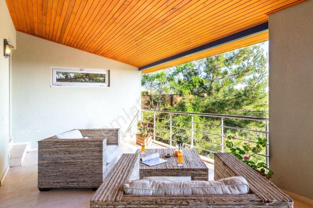 Kalkan - İslamlar Köyünde Doğa Ve Deniz Manzaralı Modern Villa - Görsel 23