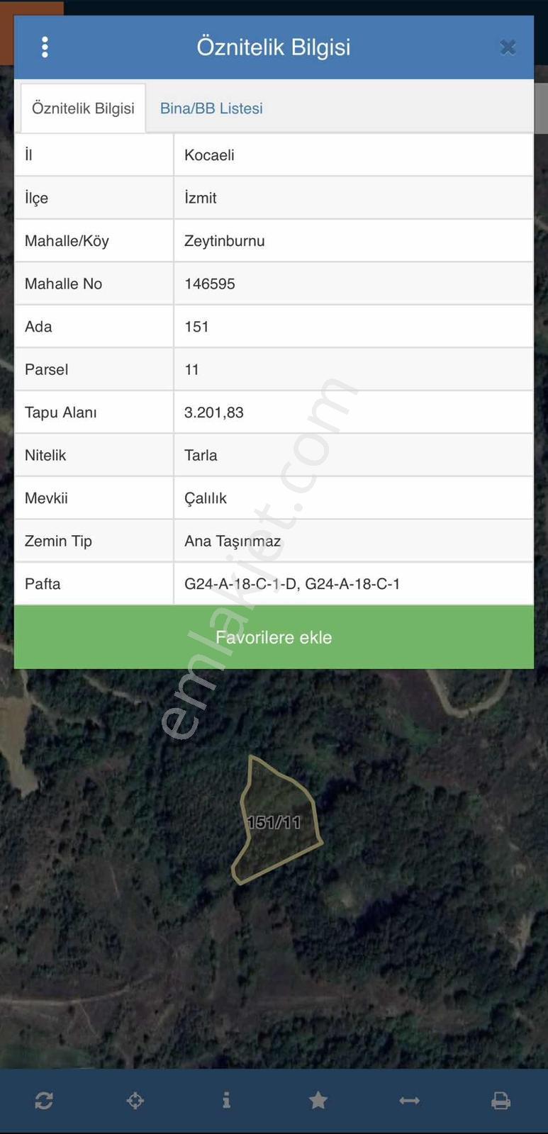 İzmit Zeytinburnu Köy Merkezine Yakın 3201 M² Satılık Tarla - Görsel 2