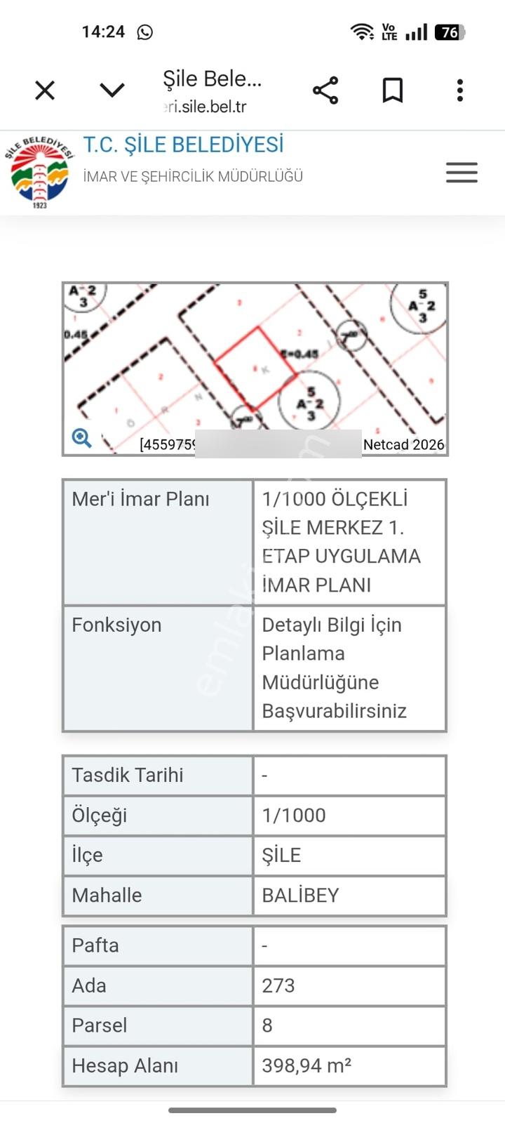 Şile Ağlayankaya Mevkisinde 399 M2 0.45 Emsal Satılık Arsa - Görsel 12