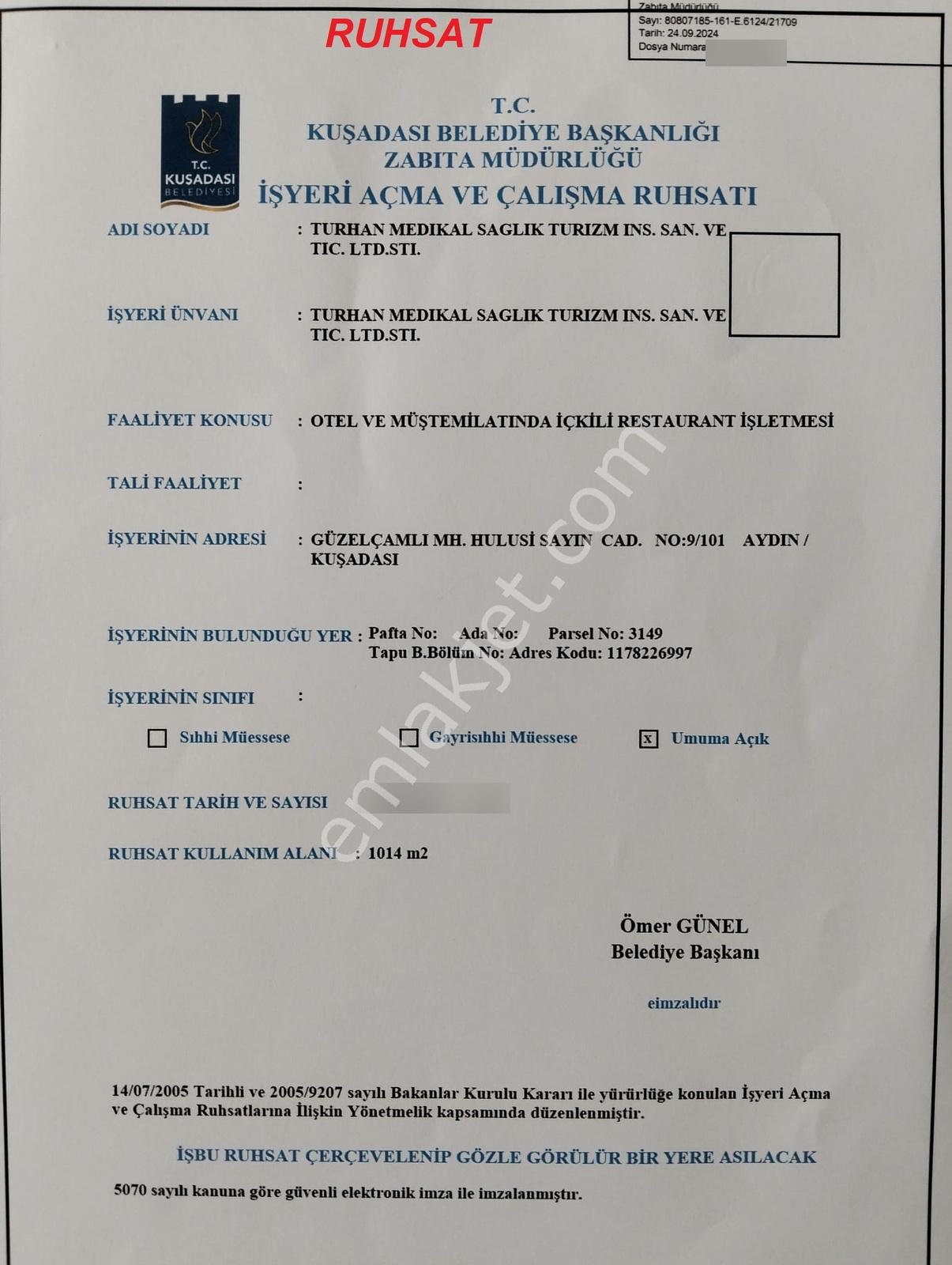 Kuşadası Güzelçamlı Sahilde Satılık Otel - Görsel 7