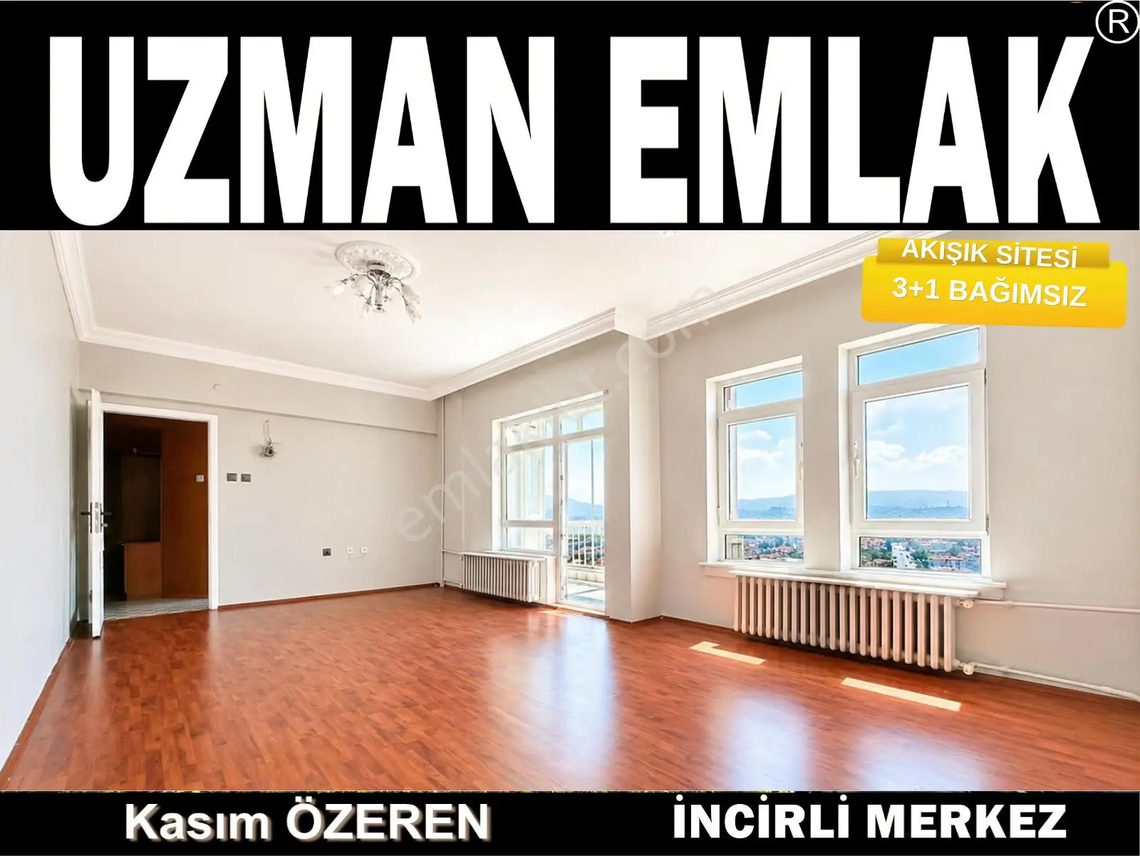(sadece Memura) Akışık Sitesinde 9.katta Ankara Manzaralı Bağımsız 3+1 Daire