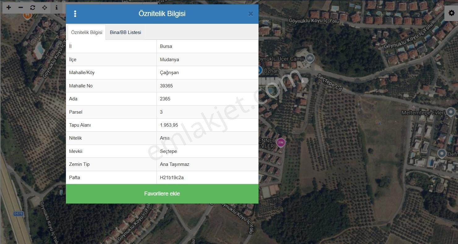Mudanya Çağrışanda Villa İmarlı 1953m² Satılık Arsa - Görsel 5
