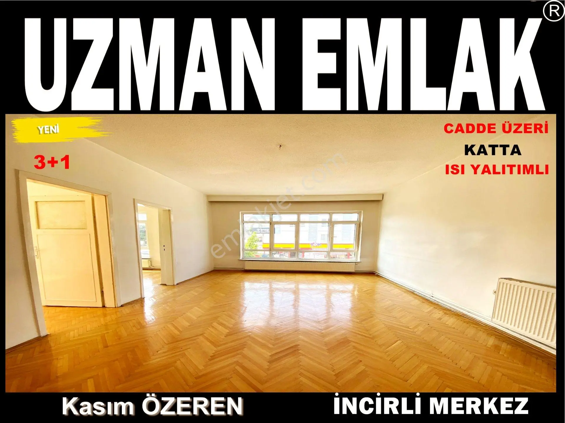 ( Sadece Memura) Uzman Emlak'dan İncirli Mh'de Refik Saydam Cadde Üzerinde Isı Yalıtımlı 3+1 Daire