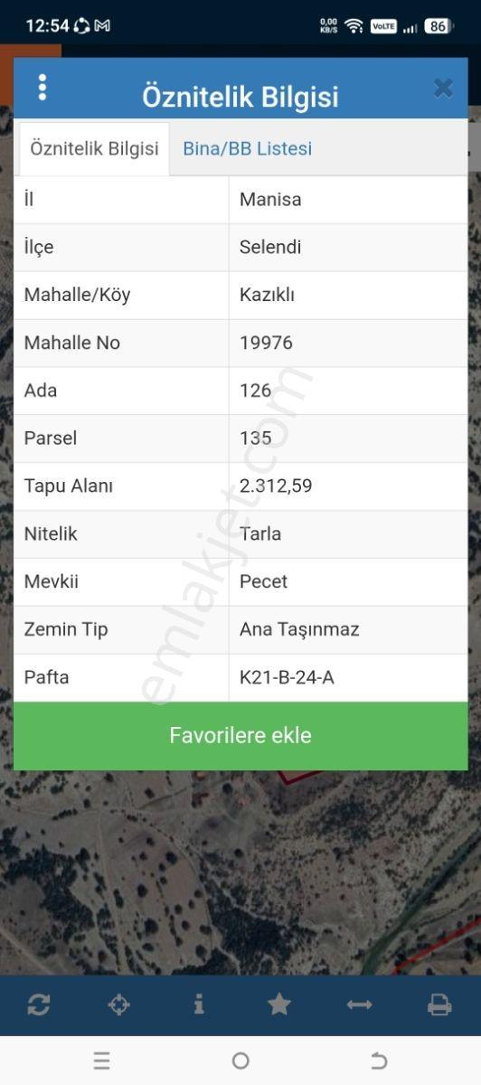 Manisa Selendi Kazıklı Köyünde 77 Dönüm Satılık Arazi