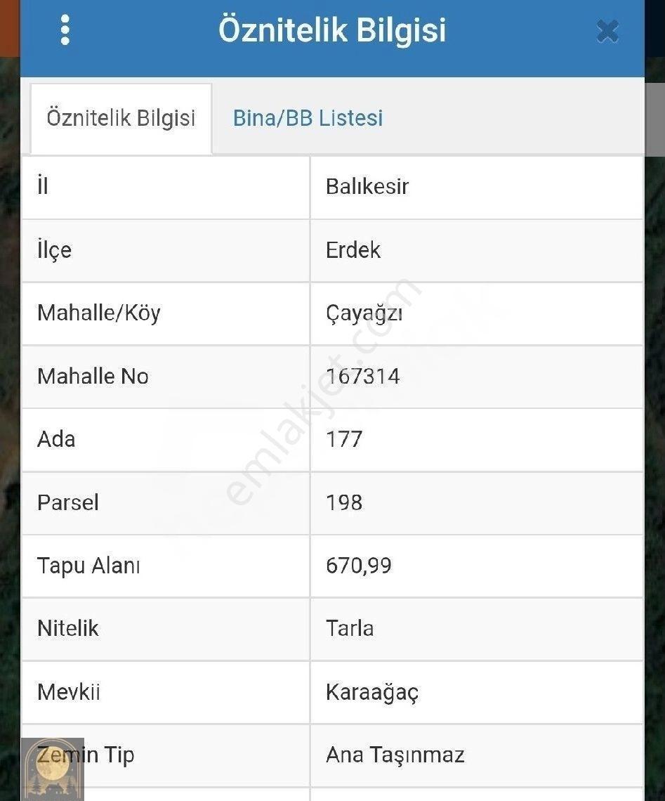 Dolunay Emlak'tan Erdek Şahinburgaz Köyünde Satılık Tarla - Görsel 2