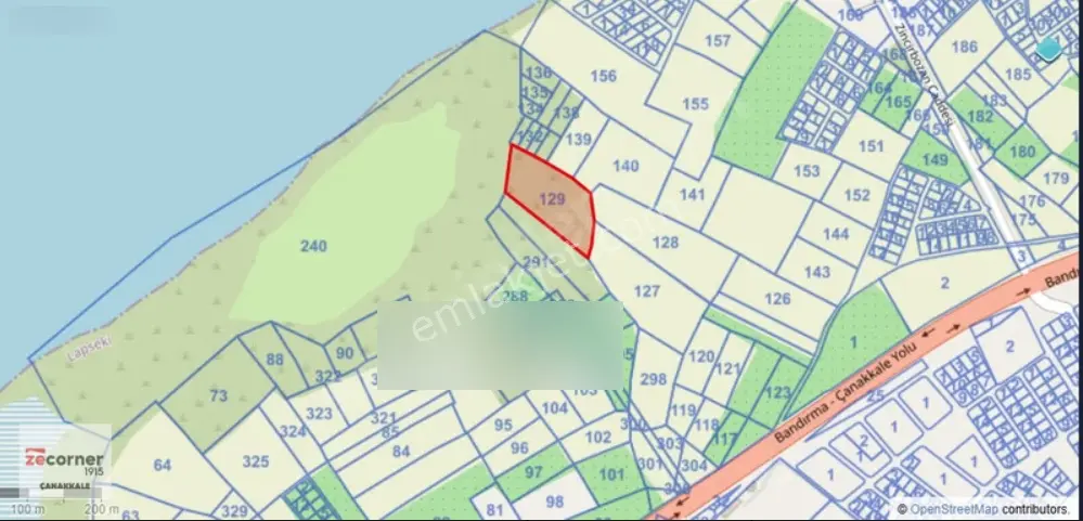 Çanakkale Lapseki Çardak Denize 140 M Satılık 9410 M2 Tarla - Görsel 12