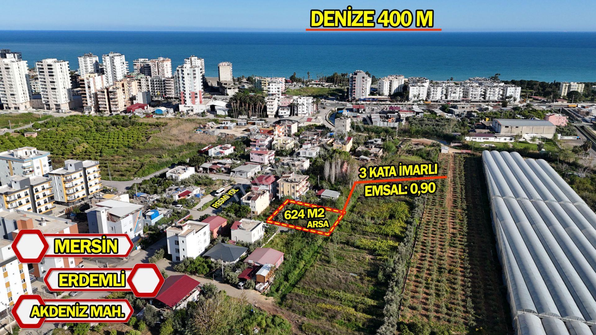 Mersın Erdemli Koyuncu Mah. Ev Yapına Uygun Satılık 624 M2 Arsa