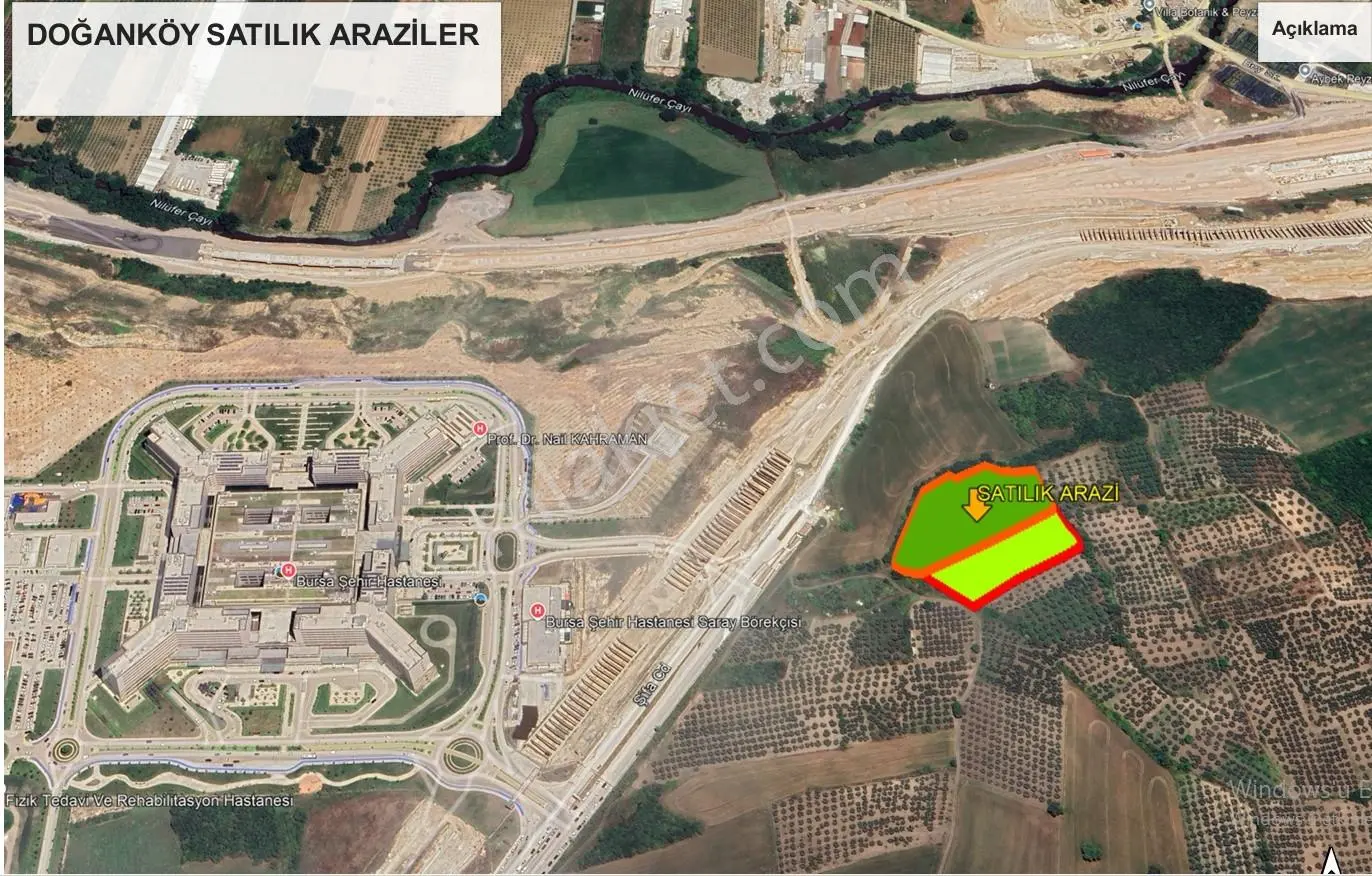 Nilüfer/doğanköy Mh. Şehir Has.yanı Muhteşem Konum Satılık Arazi