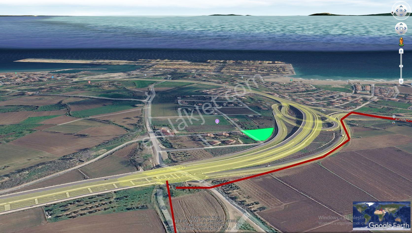 * Asyaport Limanına Yakın* Kumbağa 1 Km Yakınlıkta* Alt Yapı Hazır Fısat Yer - Görsel 5