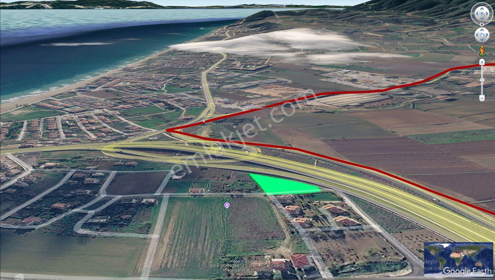 * Asyaport Limanına Yakın* Kumbağa 1 Km Yakınlıkta* Alt Yapı Hazır Fısat Yer - Görsel 7