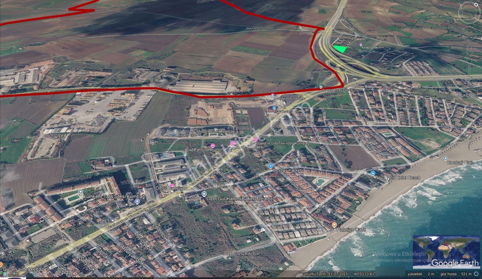 * Asyaport Limanına Yakın* Kumbağa 1 Km Yakınlıkta* Alt Yapı Hazır Fısat Yer - Görsel 11