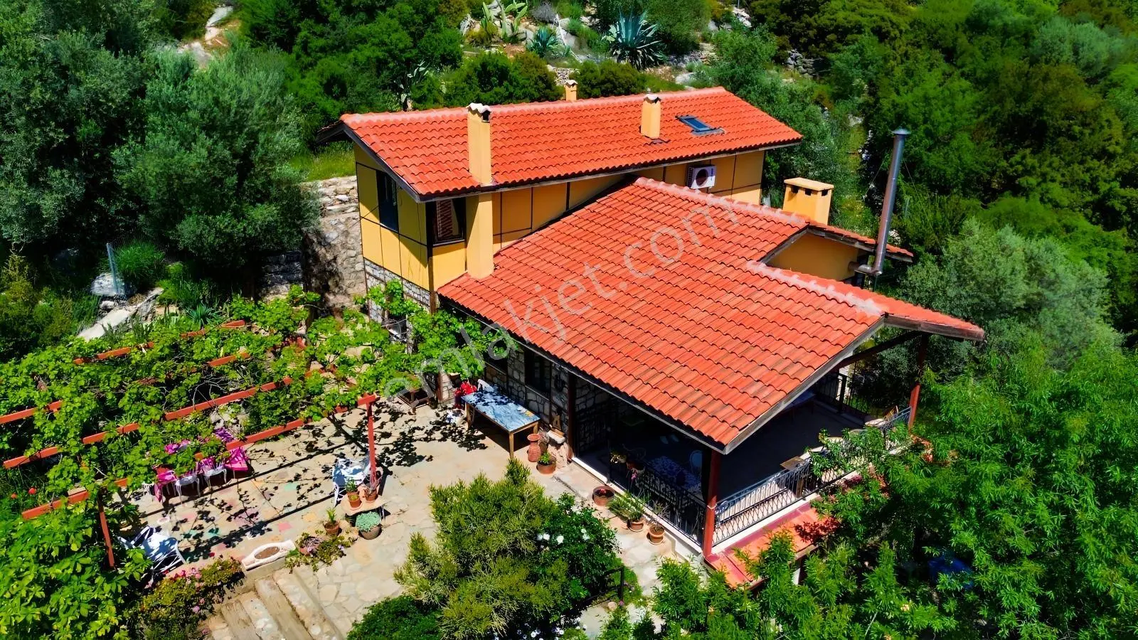 Datça Zeytincik'te Satılık 1200m² Doğa İçinde Özgün 3+1 Taş Ev - Görsel 2