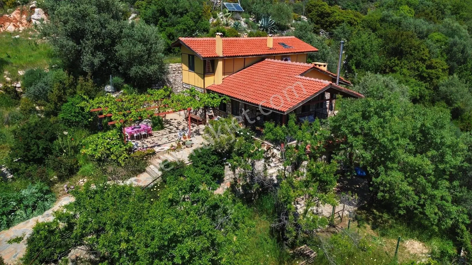 Datça Zeytincik'te Satılık 1200m² Doğa İçinde Özgün 3+1 Taş Ev - Görsel 5