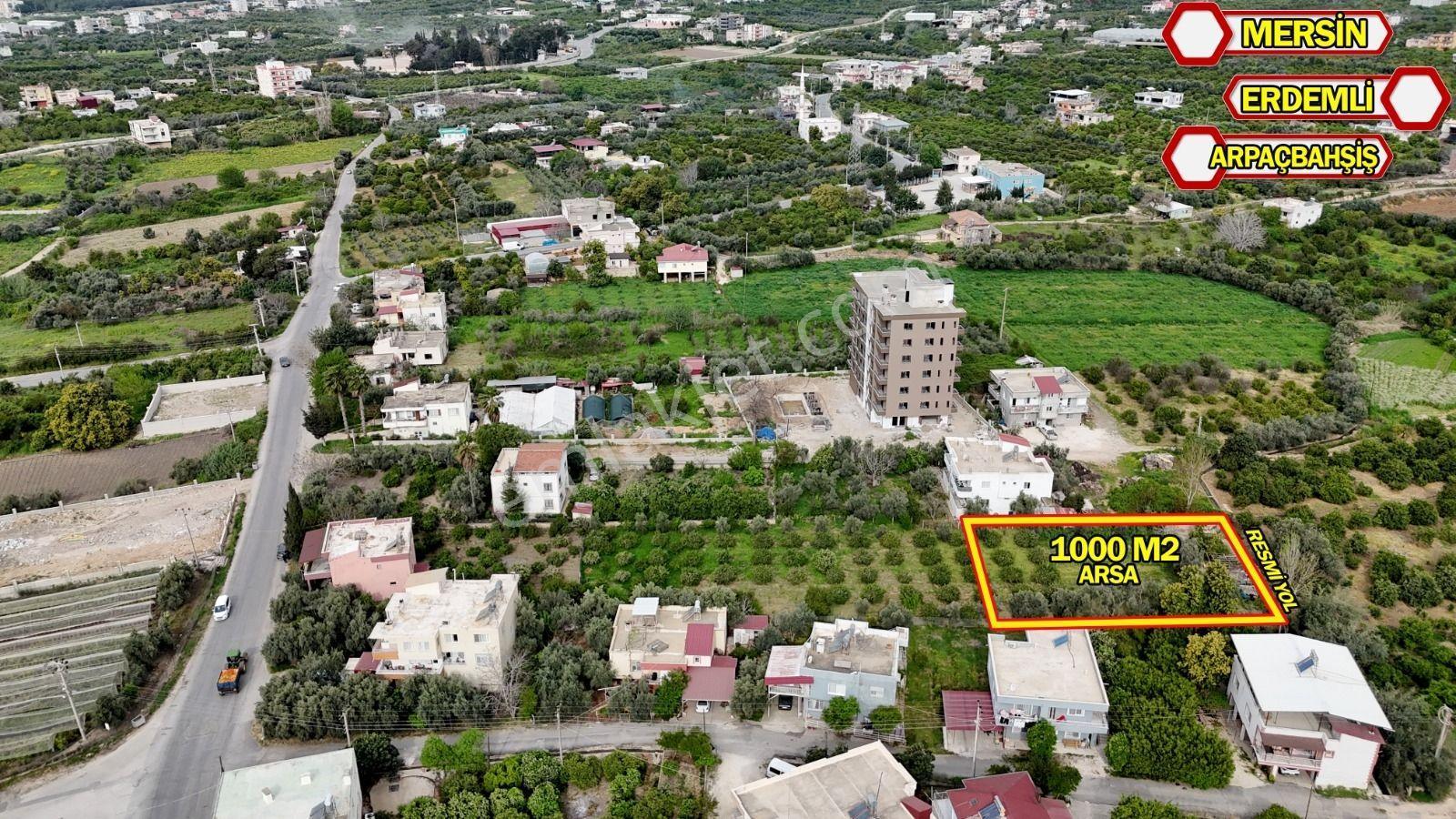 Erdemli Arpaçbahşiş 1000 M2 Villa Yada Depoyapımına Uygun Arsa
