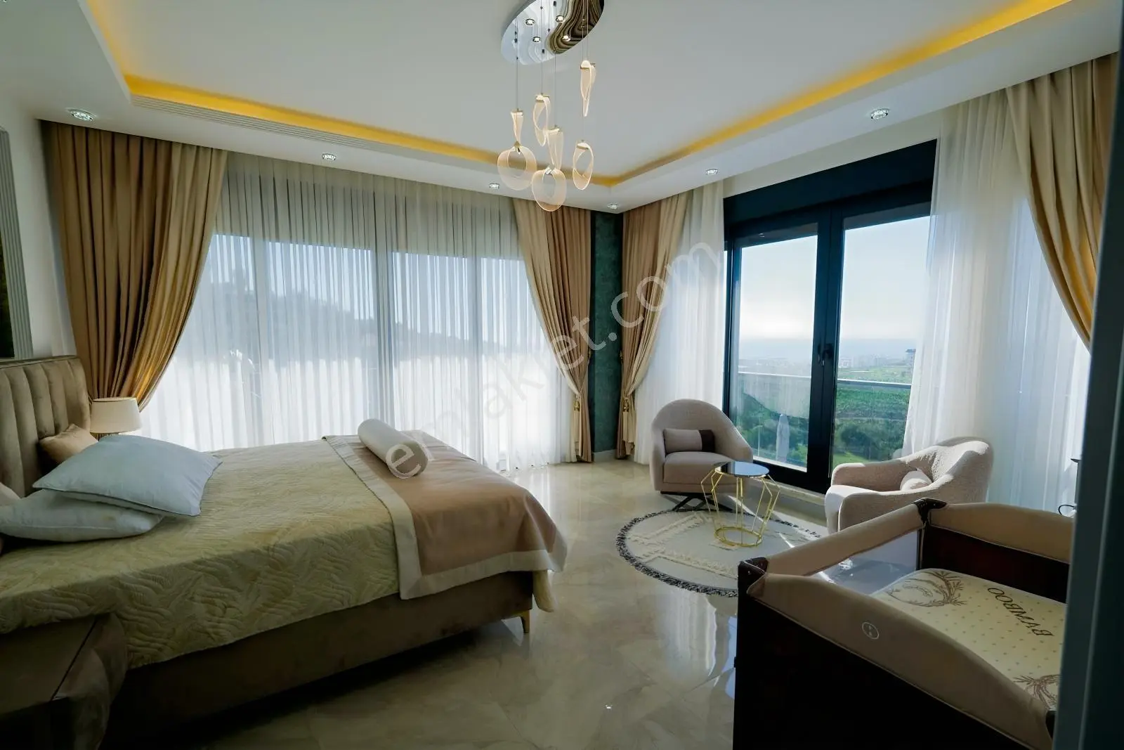 Alanya Kargıcak 4+1 550m2 Lüx Tripleks Deniz Manzara Eşsiz Villa - Görsel 24