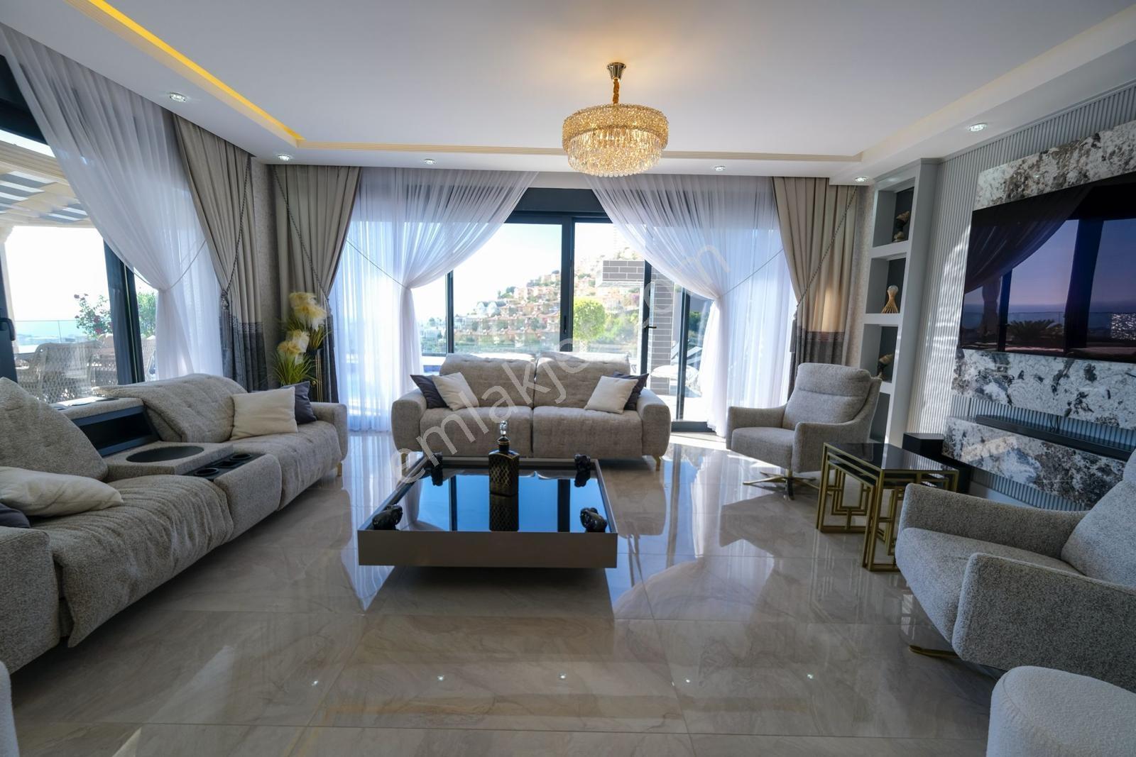 Alanya Kargıcak 4+1 550m2 Lüx Tripleks Deniz Manzara Eşsiz Villa - Görsel 31