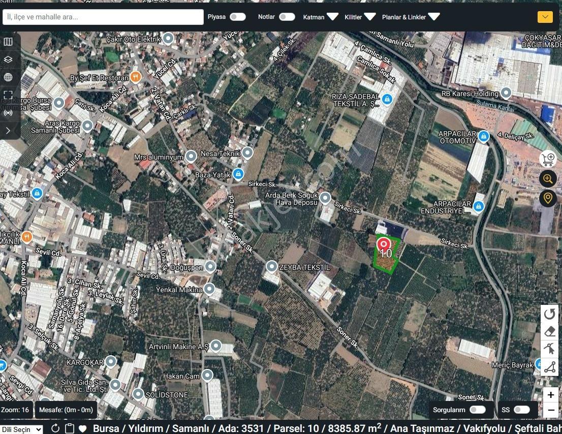 Bursa Yıldırım Samanlı Da Satılık 8385 M2 Tarla - Görsel 15