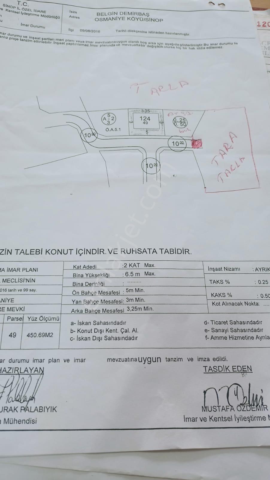 Sinop Osmaniye Mahallesinde Satılık Müstakil Tapulu Yazlık - Görsel 28
