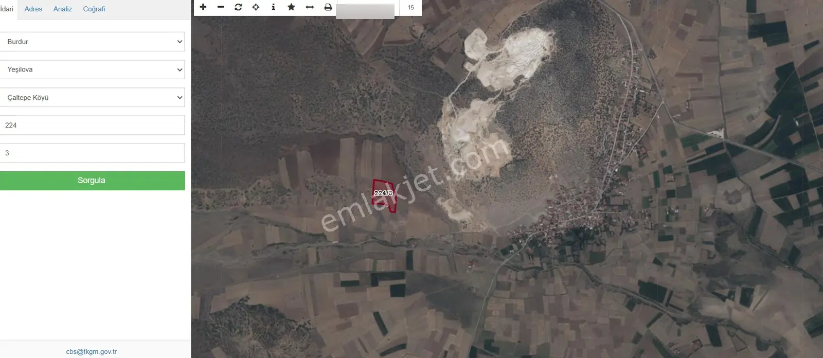 Yeşilova Çataltepe Köyünde 23.000 M² Satılık Tek Tapu Tarla - Görsel 2