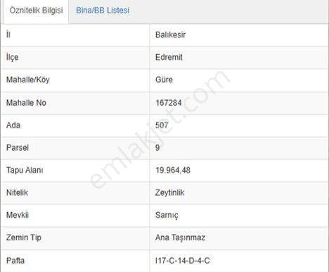 Edremit Güre'de Satılık Verimli 19964 M2 Zeytinlik - Görsel 3