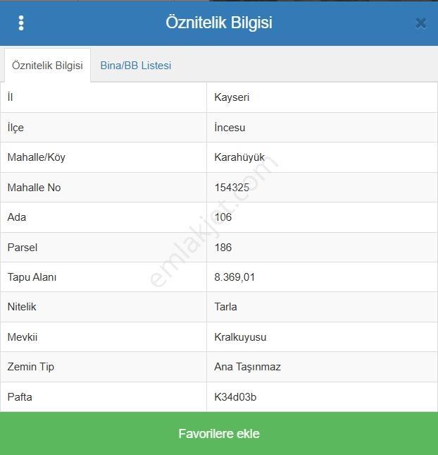 İncesu Karahöyük Kadastro Yola Cephe 8369 M² Tarım Arazisi - Görsel 3
