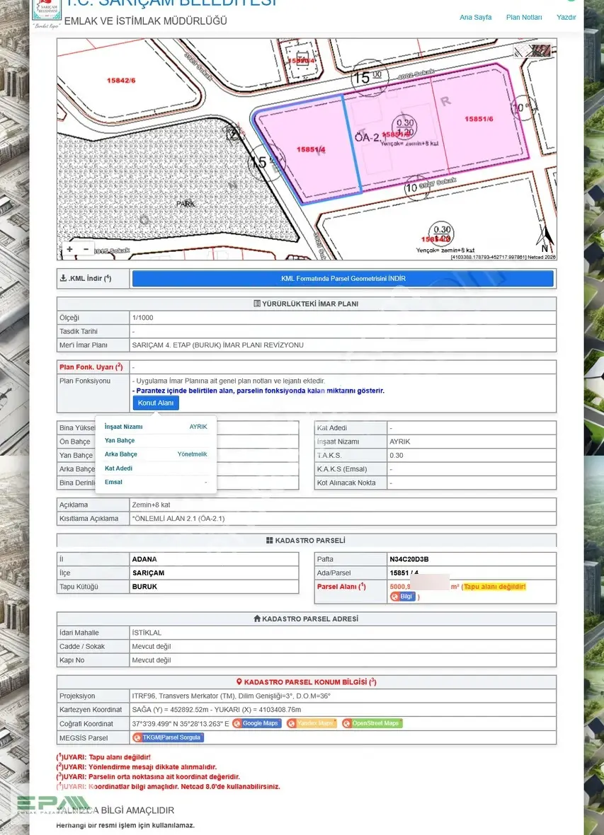 Buruk Toki Yanı 5001m² 1.2 Yoğunluklu Konut İmarlı Arsa(hisseli)