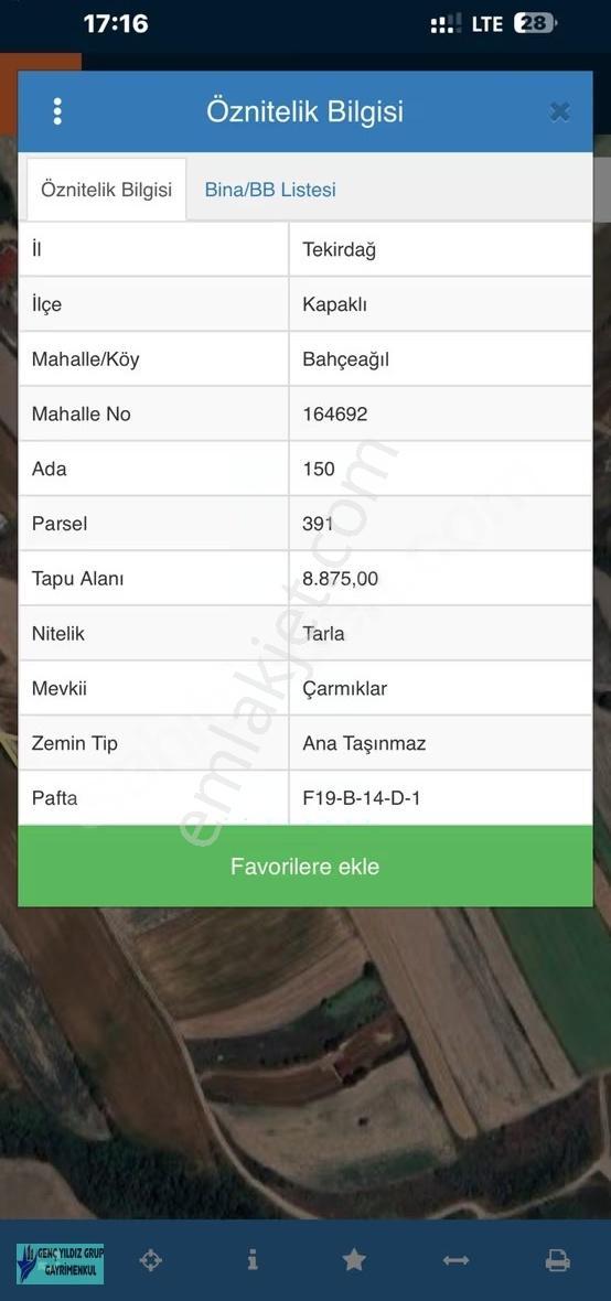 Kapaklı Bahçeağıl' Da 554 Mt2 Hisseli Tarla - Görsel 4