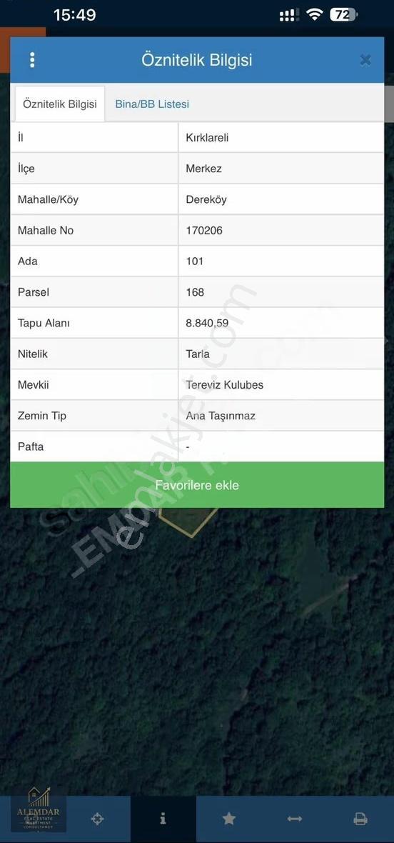 Kırklareli Dereköyde 8.840 M² Müstakil Tarla - Görsel 2