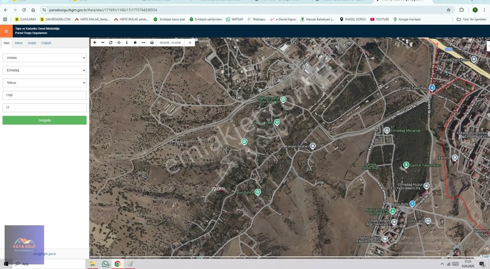 Elmadağ Tatlıcada Merkeze 3dk 565m2 Tek Tapu Bahçe Yapmna Uygun - Görsel 4