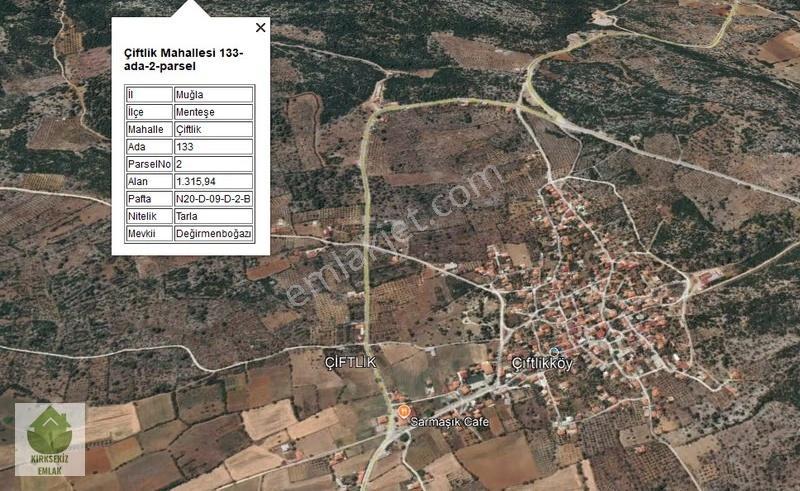 Muğla Menteşe Çiftlik Mahallesinde 1316 M² Satılık Tarla...