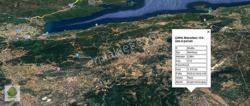 Muğla Menteşe Çiftlik Mahallesinde 1316 M² Satılık Tarla... - Görsel 4