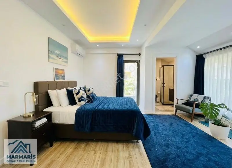 Marmaris Kiralık Çıldır'da Plaja 340m Eşyalı Bahçeli Daire 2+1 - Görsel 2