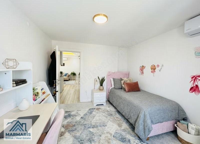Marmaris Kiralık Çıldır'da Plaja 340m Eşyalı Bahçeli Daire 2+1 - Görsel 7