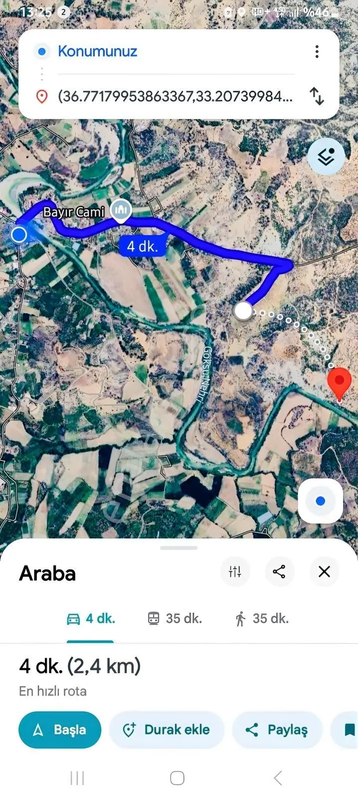 New Form'dan Mut Göksü Nehri Yanı Satılık 2 Adet Bahçe - Görsel 8