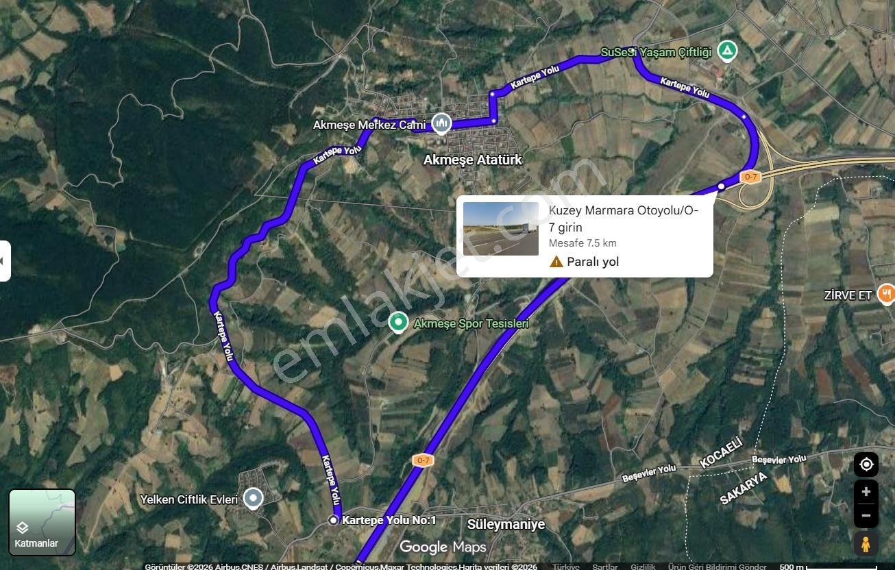 120m Yol Cepheli Villa & Ticari Projelik Arsa | Kdv Avantajlı - Görsel 3