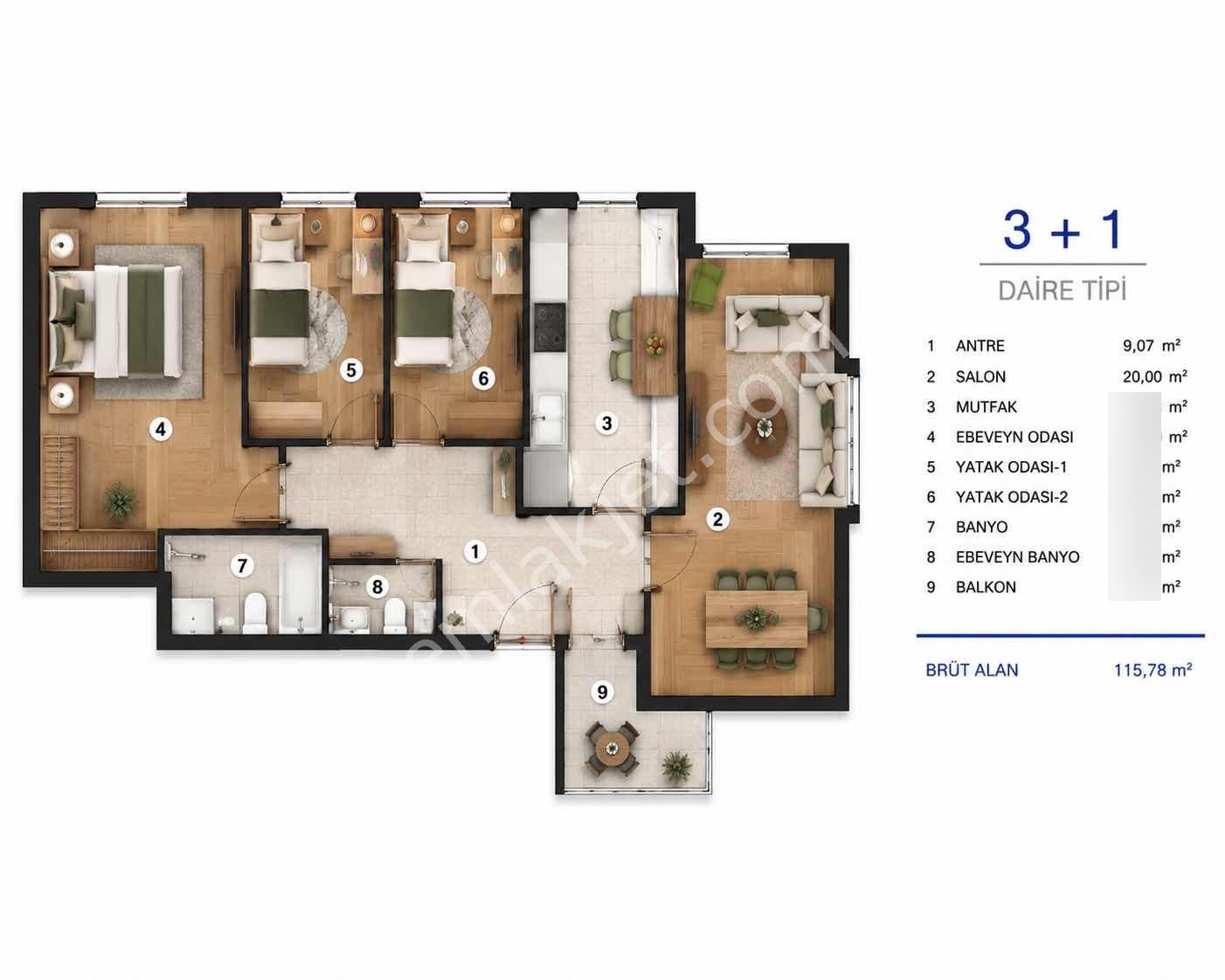Sultangazi İsmetpaşa Mah 115 M2 3+1 Topraktan Site İçi Daire