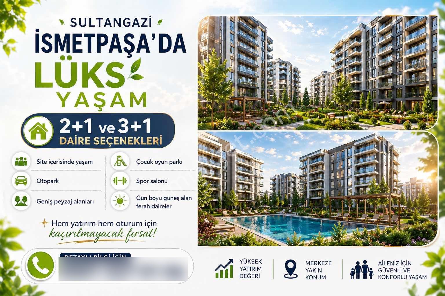Sultangazi İsmetpaşa Mah 115 M2 3+1 Topraktan Site İçi Daire - Görsel 2