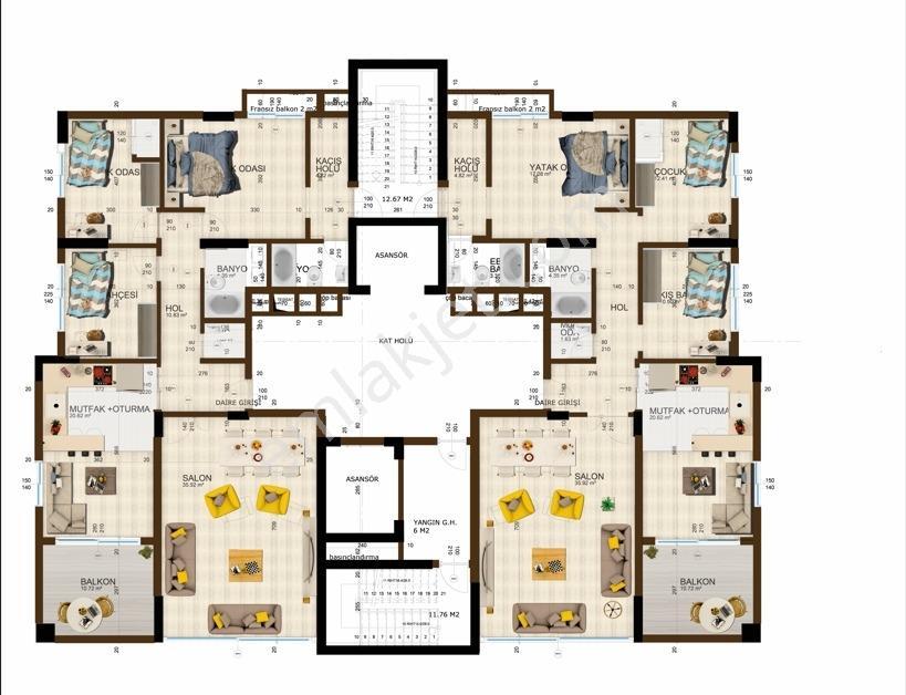 Ünıversıte Caddesı Vıew Tower Projesinde Satılık 4+1 Daireler - Görsel 18