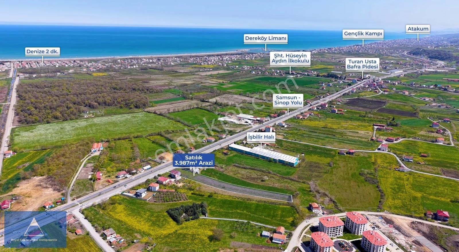 Samsun 19 Mayıs'ta Ana Yola Cephe Satılık Tarla - Görsel 25