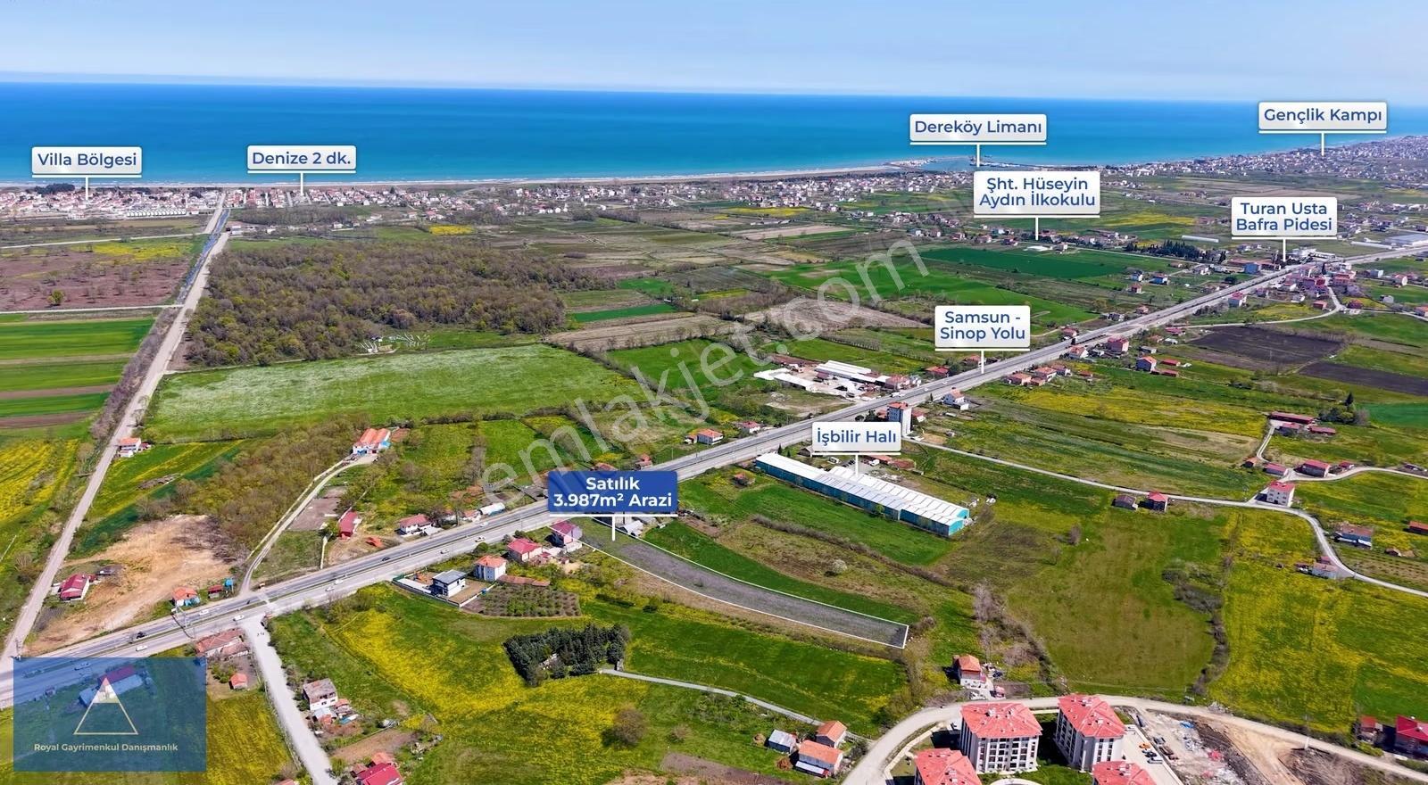 Samsun 19 Mayıs'ta Ana Yola Cephe Satılık Tarla - Görsel 17