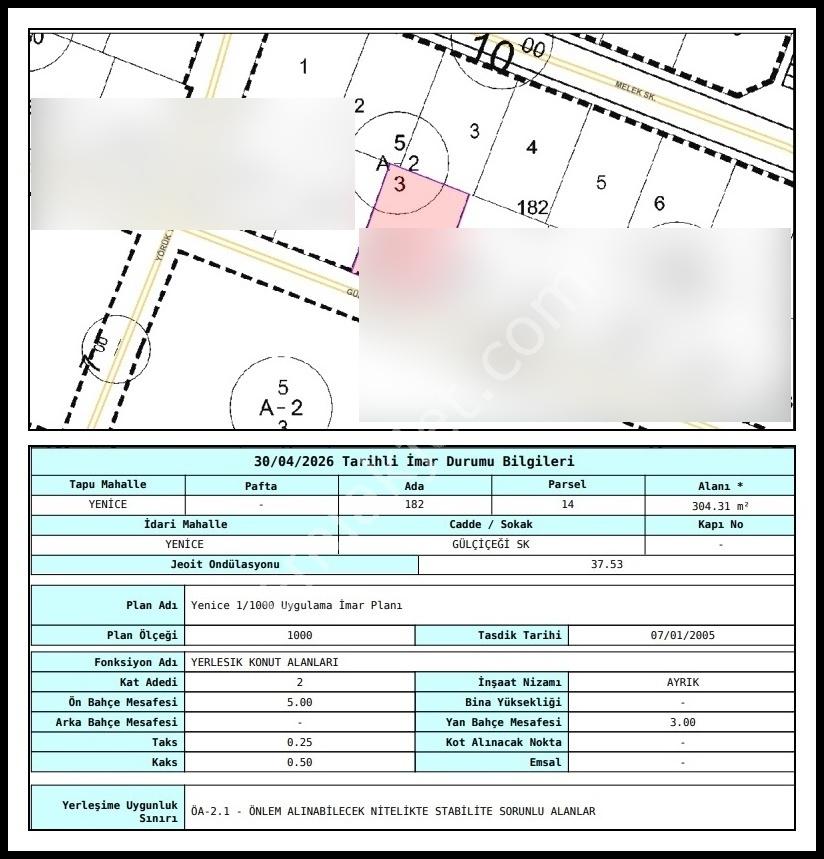 Çorlu Yenicede 304m2 Villa İmarlı Kaçırılmayacak Fırsat! - Görsel 3