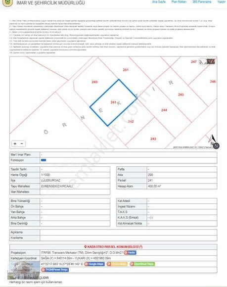 Lüleburgaz -evrensekiz 400 M2 Ticari+ Konut İmarlı Arsa Kelepir - Görsel 3