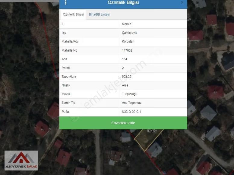 Acil Satılık Villa İmarlı E 0.40 Atdağı Mevki 502 M2 15m Yola C.