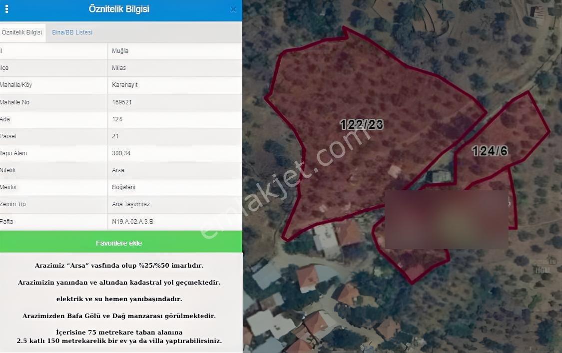 Milas Karahayıt'da İmarlı 300 M2 Arsa - Görsel 6
