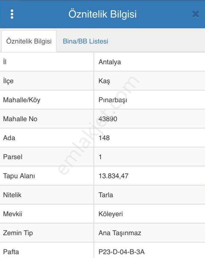 Kaş Pınarbaşı Mevkiinde Müstakil 13834 M2 Tarla - Görsel 3