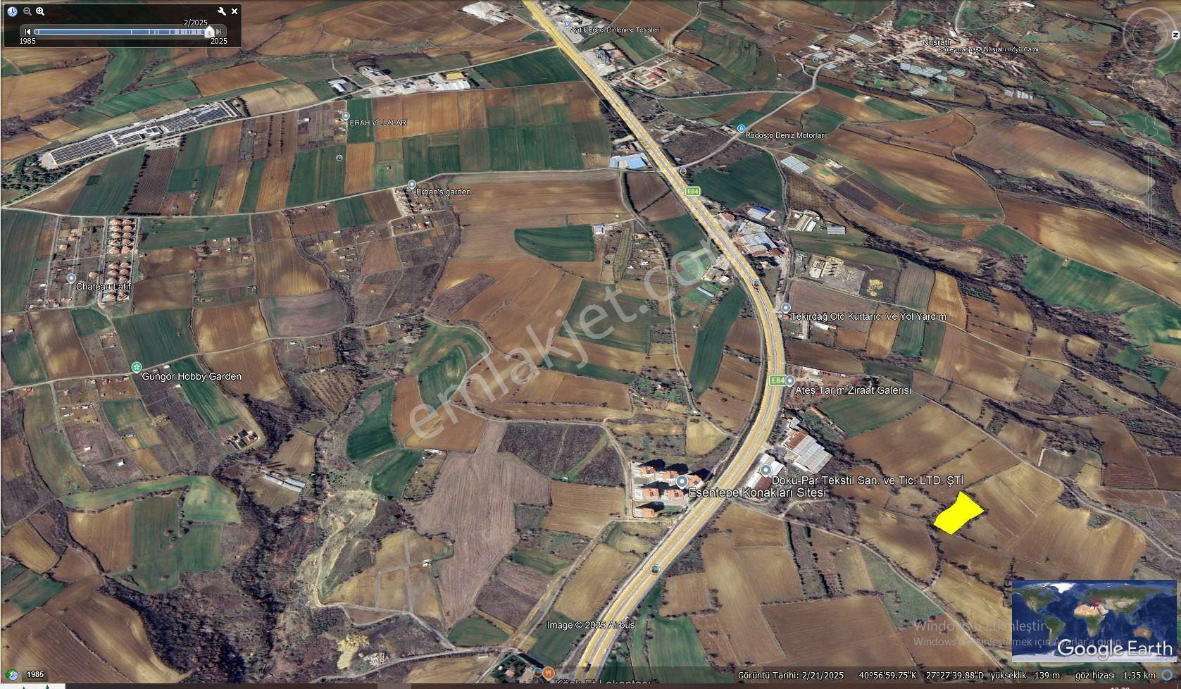 Takas + Nakit Tekirdağ Yavuz Mahallesinde Full Deniz Doğa Ve Şehir Manzaralı Villa İmarlı Yer - Görsel 13