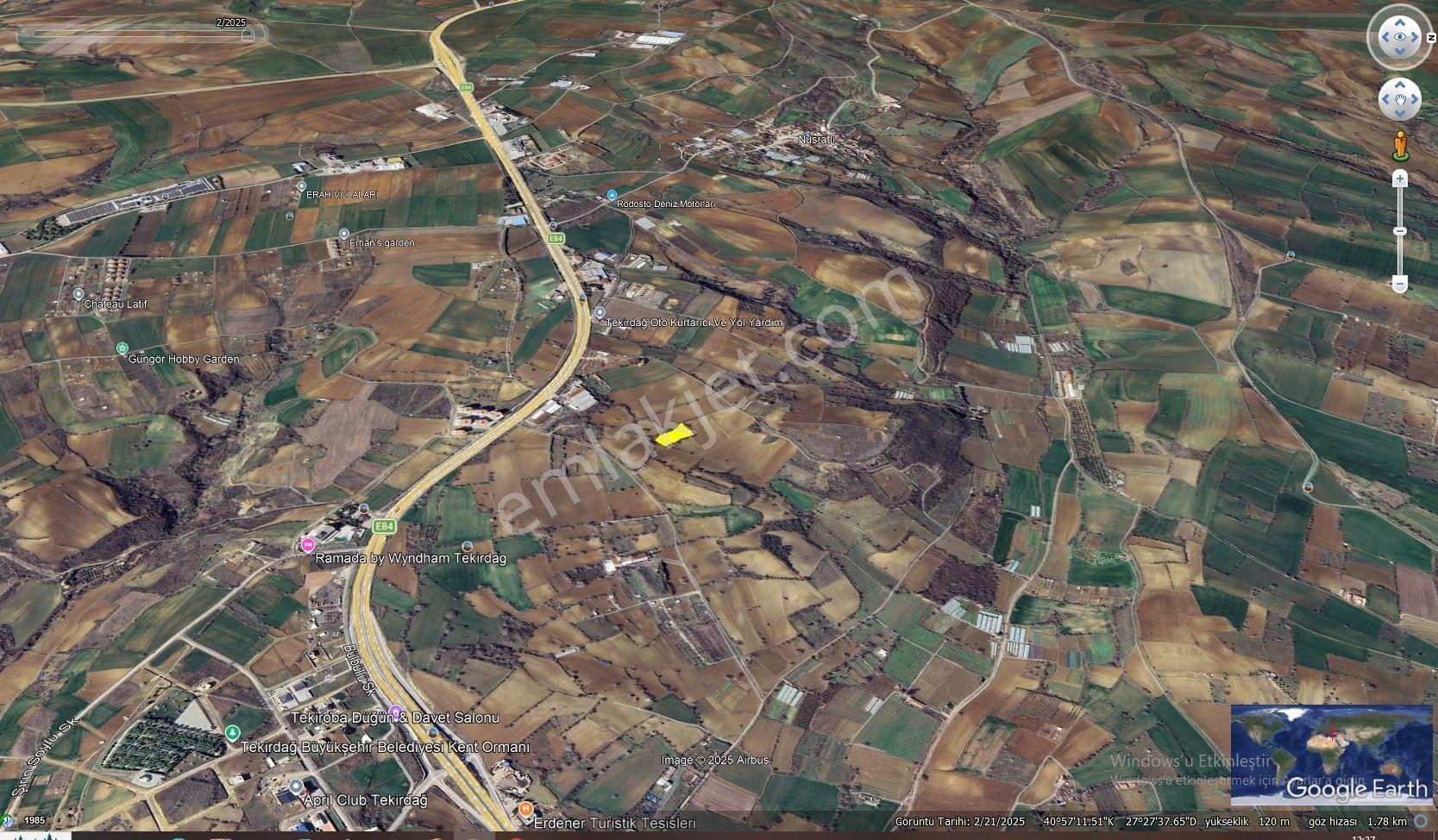 Takas + Nakit Tekirdağ Yavuz Mahallesinde Full Deniz Doğa Ve Şehir Manzaralı Villa İmarlı Yer - Görsel 10