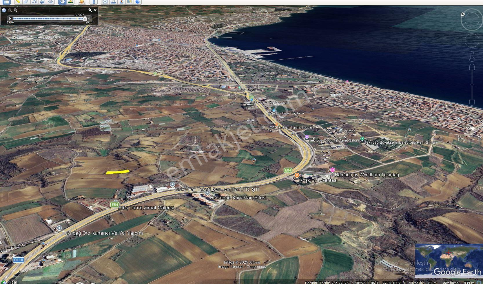 Takas + Nakit Tekirdağ Yavuz Mahallesinde Full Deniz Doğa Ve Şehir Manzaralı Villa İmarlı Yer - Görsel 15