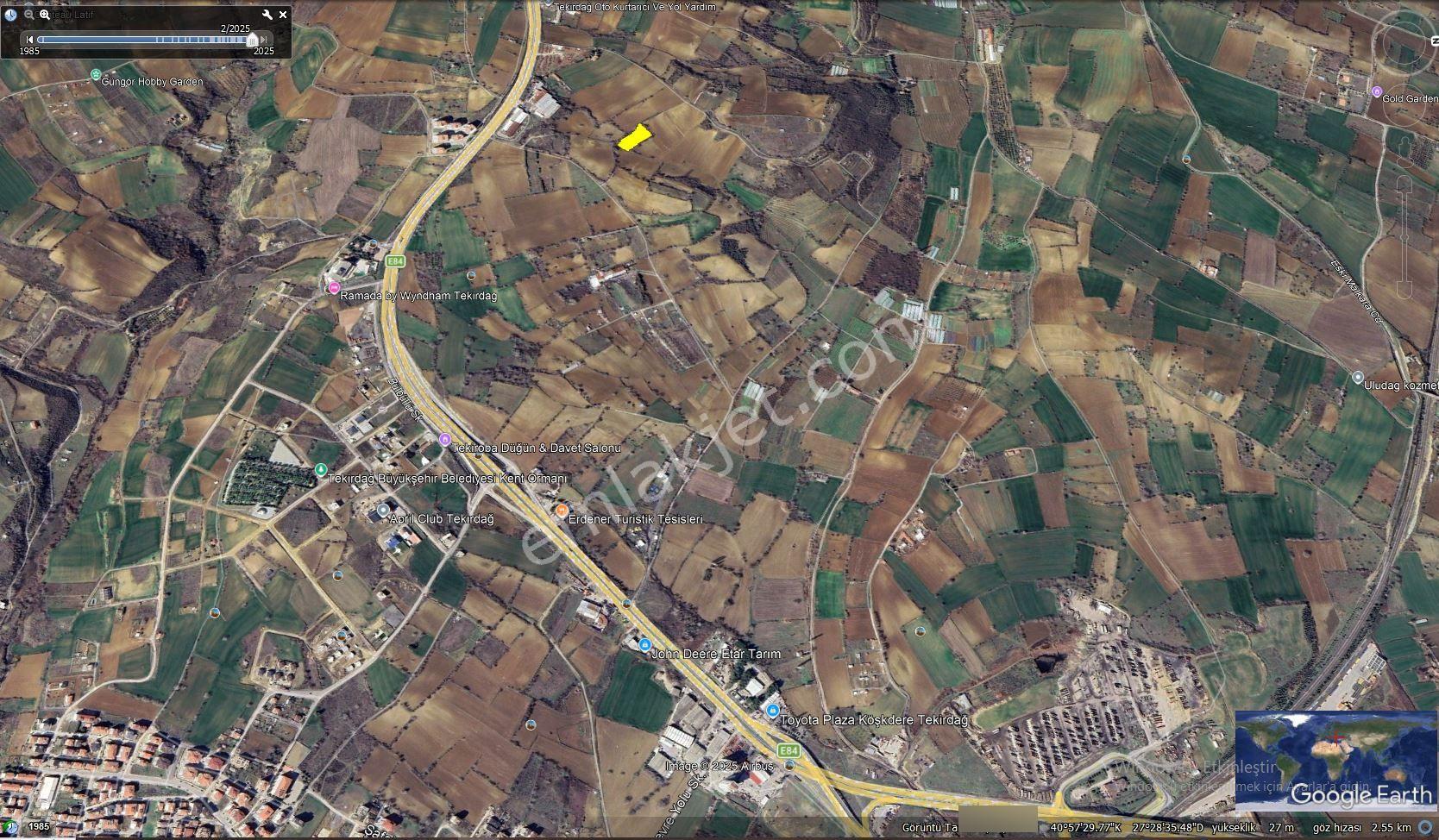 Takas + Nakit Tekirdağ Yavuz Mahallesinde Full Deniz Doğa Ve Şehir Manzaralı Villa İmarlı Yer - Görsel 14